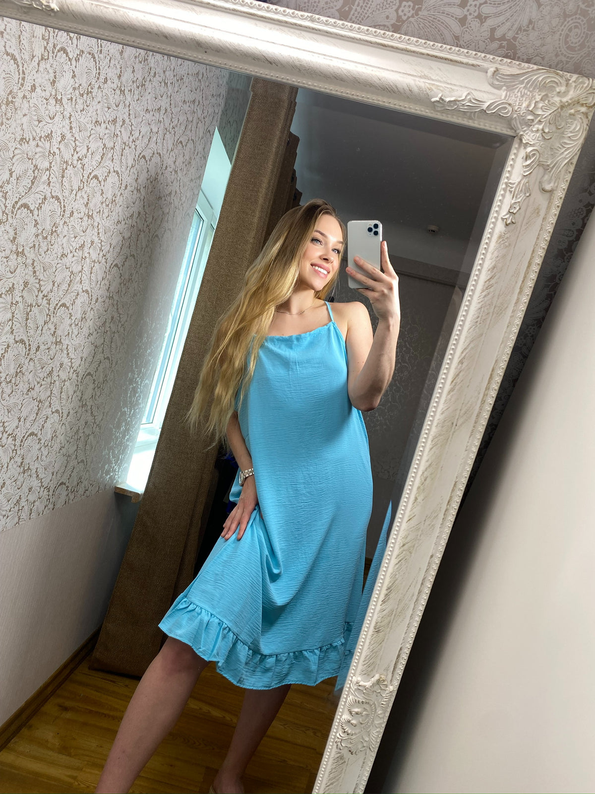 Light Blue Cotton Dress