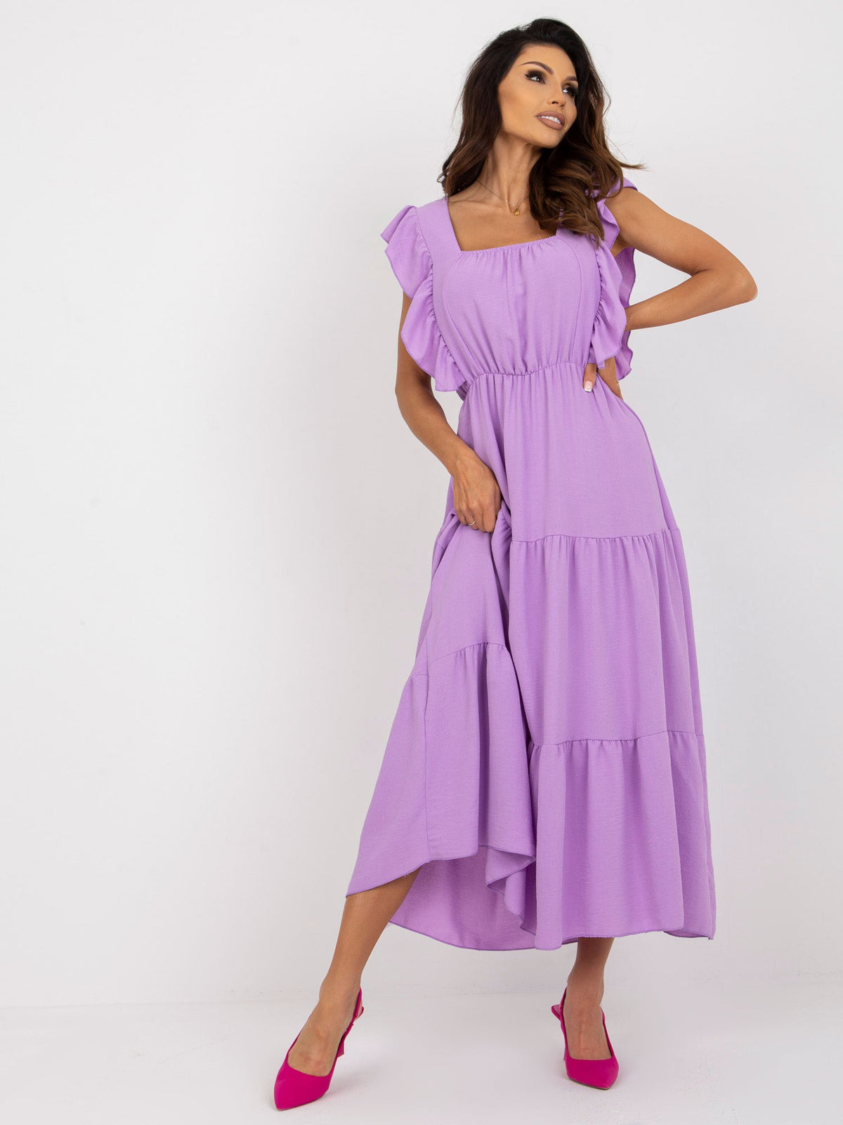 Purple Dress With Ruffles