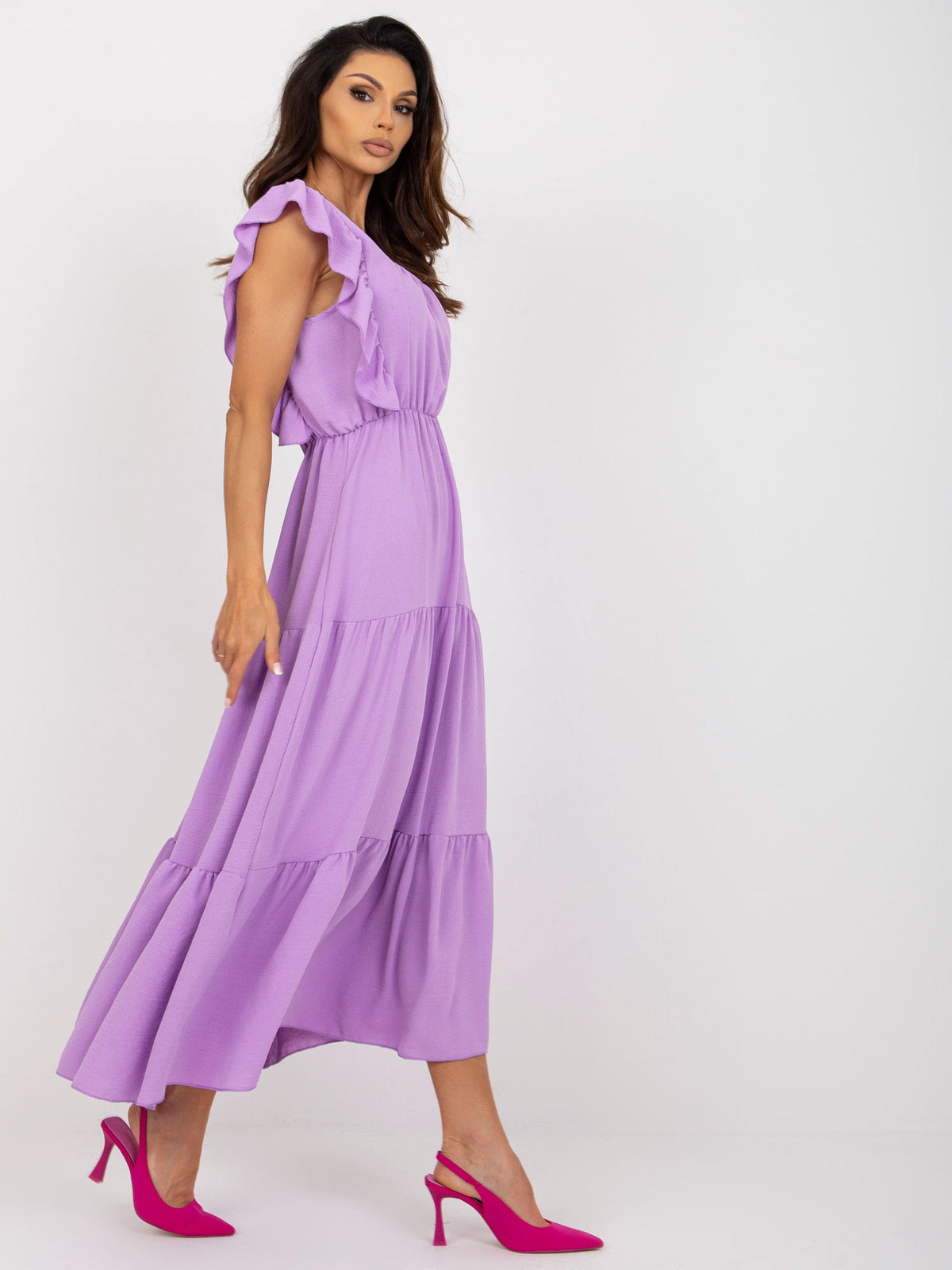 Purple Dress With Ruffles