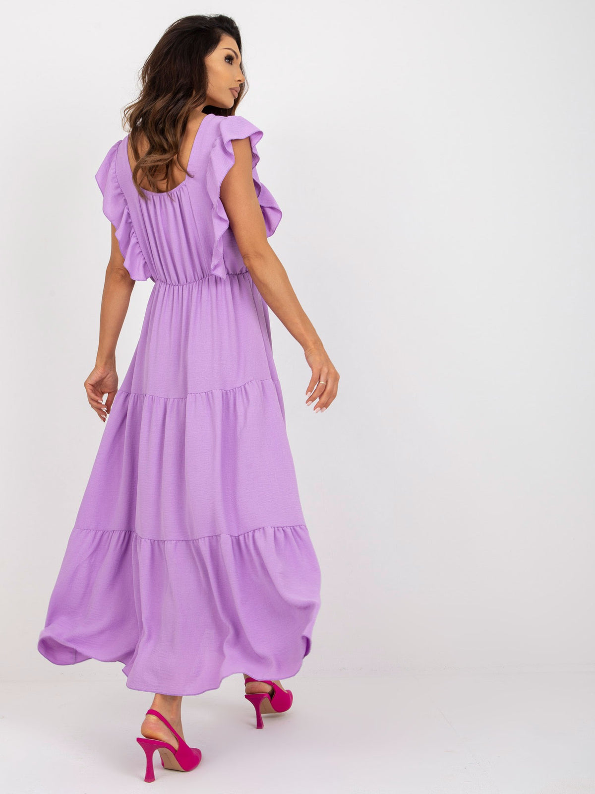 Purple Dress With Ruffles