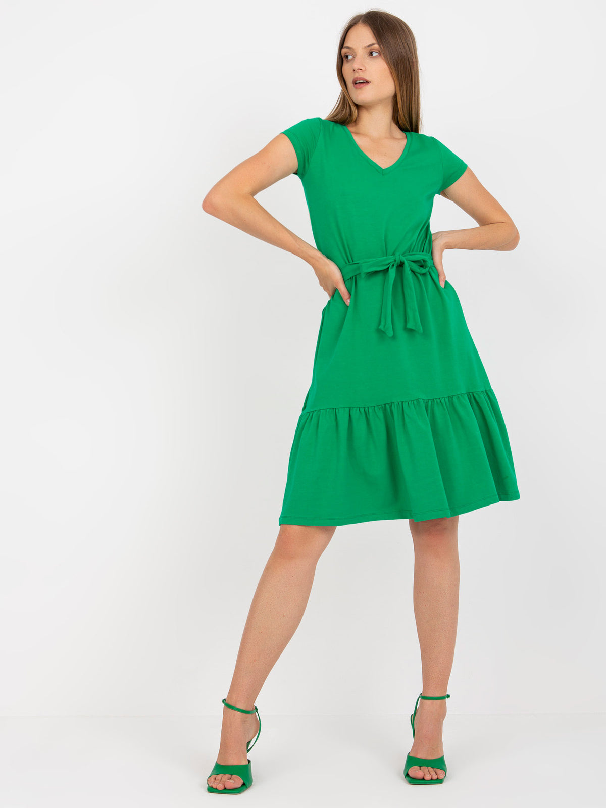 Green Dress With Tie